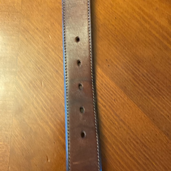 Eddie Bauer LARGE Men’s Leather Belt Brown Brass - Picture 5 of 7